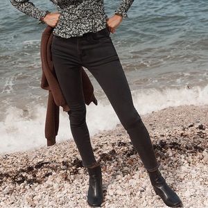 NWT Madewell Petite 10" High-Rise Skinny Jeans in Starkey Wash (Faded Black) 27P